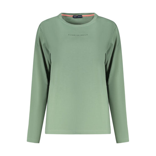 Sweatshirt by North Sails for women in stretch polyester cotton green features an provocated silhouette, detailed with a provocated long-sleeve and a refined for a sophisticated aesthetic.
