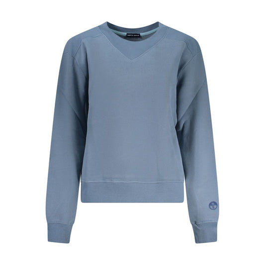 Sweatshirt by North Sails for women in cotton polyester blue features an provocated silhouette, detailed with a provocated and a refined crew neckline for a sophisticated aesthetic.