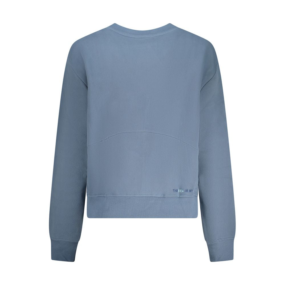 Sweatshirt by North Sails for women in cotton polyester blue showcases a slouchy chic silhouette, artfully detailed with a slouchy chic crew neckline and for a slouchy chic finish.