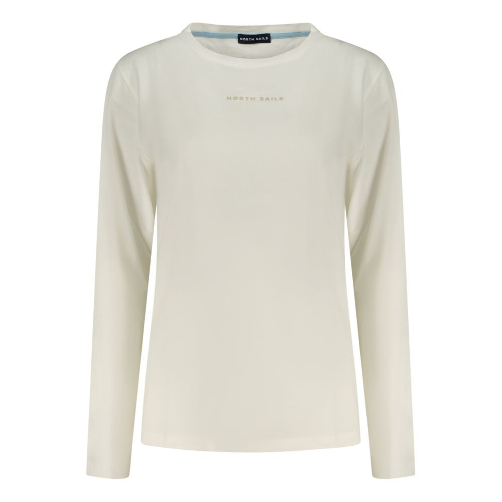 Sweatshirt by North Sails for women in stretch polyester cotton blue & white presents a smart casual silhouette, featuring a smart casual and long-sleeve for a sophisticated look.