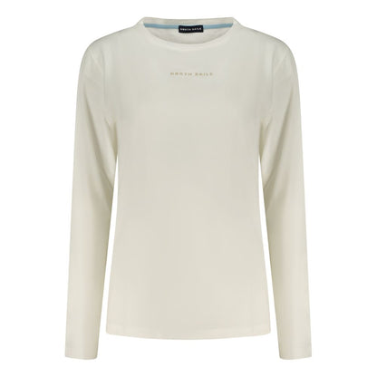 Sweatshirt by North Sails for women in stretch polyester cotton blue & white presents a smart casual silhouette, featuring a smart casual and long-sleeve for a sophisticated look.