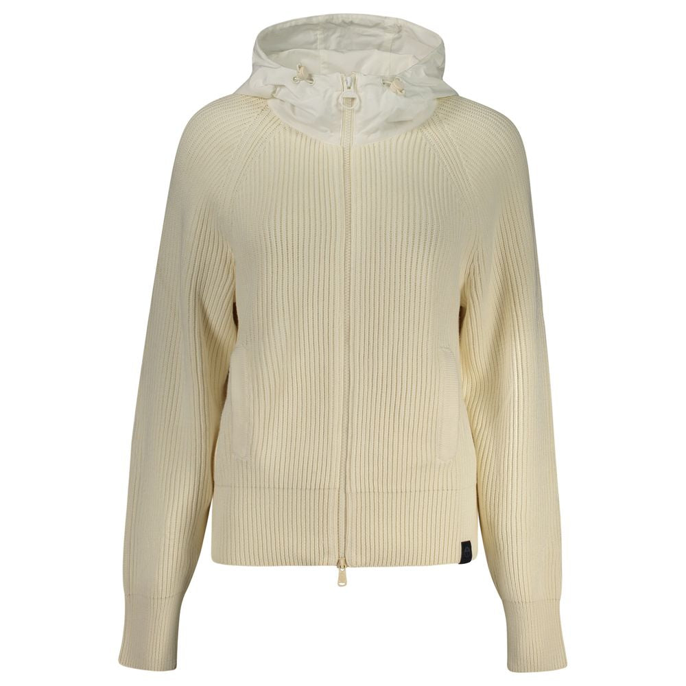 Hooded Cardigan by North Sails for women in polyester white features an crisp silhouette, showcasing a sophisticated hooded neckline and detail for a truly crisp finish.