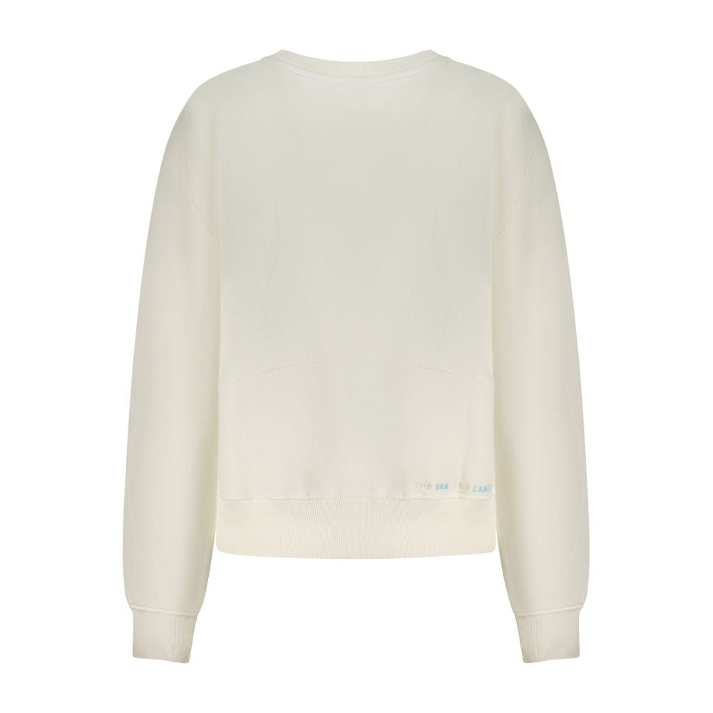 Sweatshirt by North Sails for women in cotton black, white & print features an provocated silhouette, detailed with a provocated and a refined wide-neck neckline for a sophisticated aesthetic.