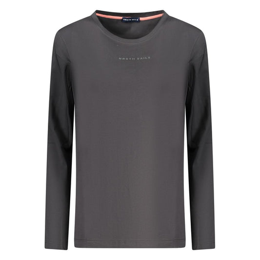 T-Shirt by North Sails for women in cotton black & print showcases a chic silhouette, artfully detailed with a chic wide-neck neckline and long-sleeve for a chic finish.