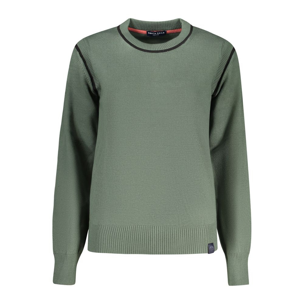 Sweatshirt by North Sails for women in polyamide polyester viscose green & signature showcases a slouchy chic silhouette, artfully detailed with a slouchy chic crew neckline and for a slouchy chic finish.
