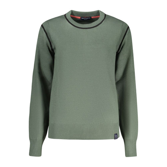 Sweatshirt by North Sails for women in polyamide polyester viscose green & signature showcases a slouchy chic silhouette, artfully detailed with a slouchy chic crew neckline and for a slouchy chic finish.
