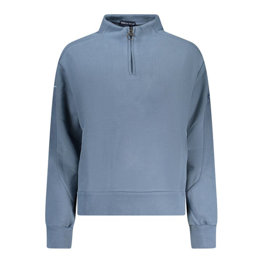 Sweatshirt by North Sails for women in cotton blue & print features an provocated silhouette, detailed with a provocated and a refined wide-neck neckline for a sophisticated aesthetic.