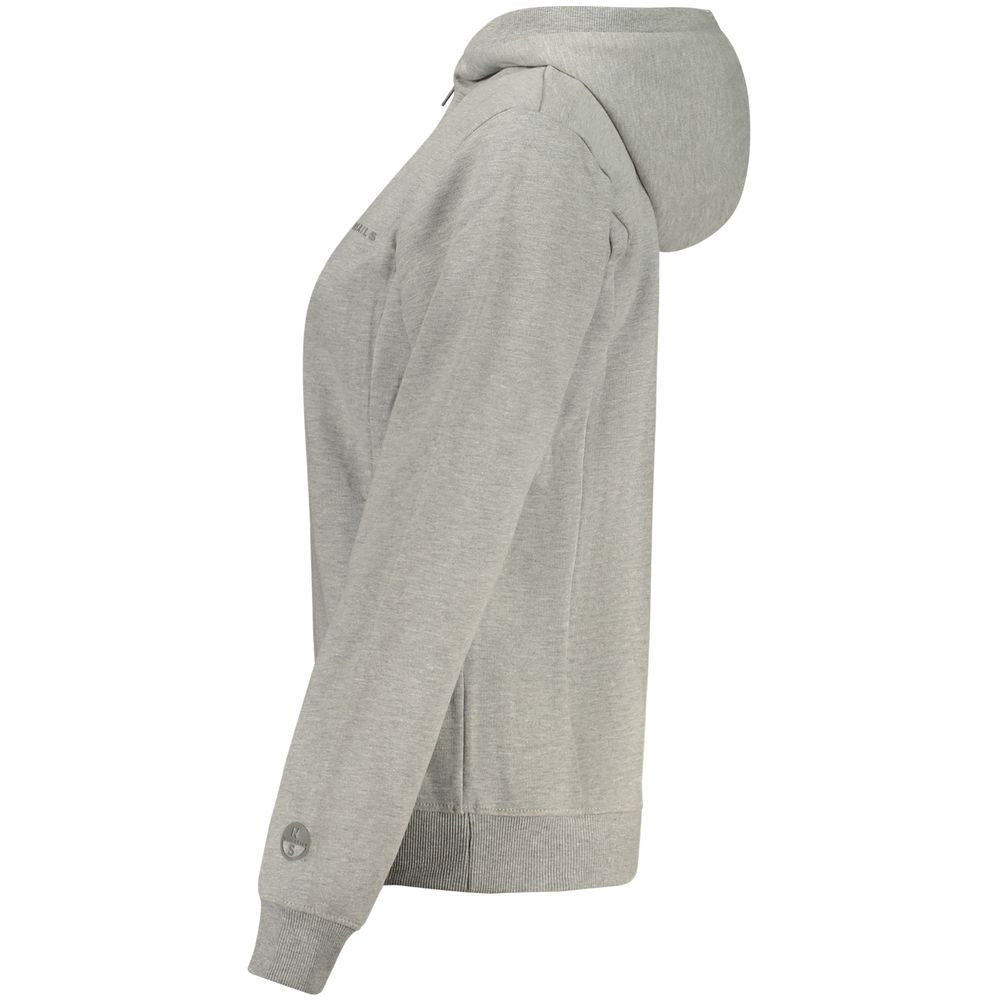 Sweatshirt Hoodie by North Sails for women in cotton polyester gray features a edgy silhouette, detailed with a edgy and for a refined finish.