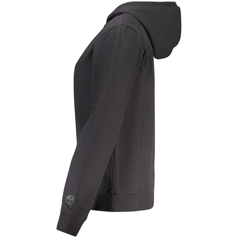 Hooded Sweatshirt Hoodie by North Sails for women in cotton polyester black & print showcases a city-ready silhouette, artfully detailed with a signature hooded neckline and for a city-ready finish.