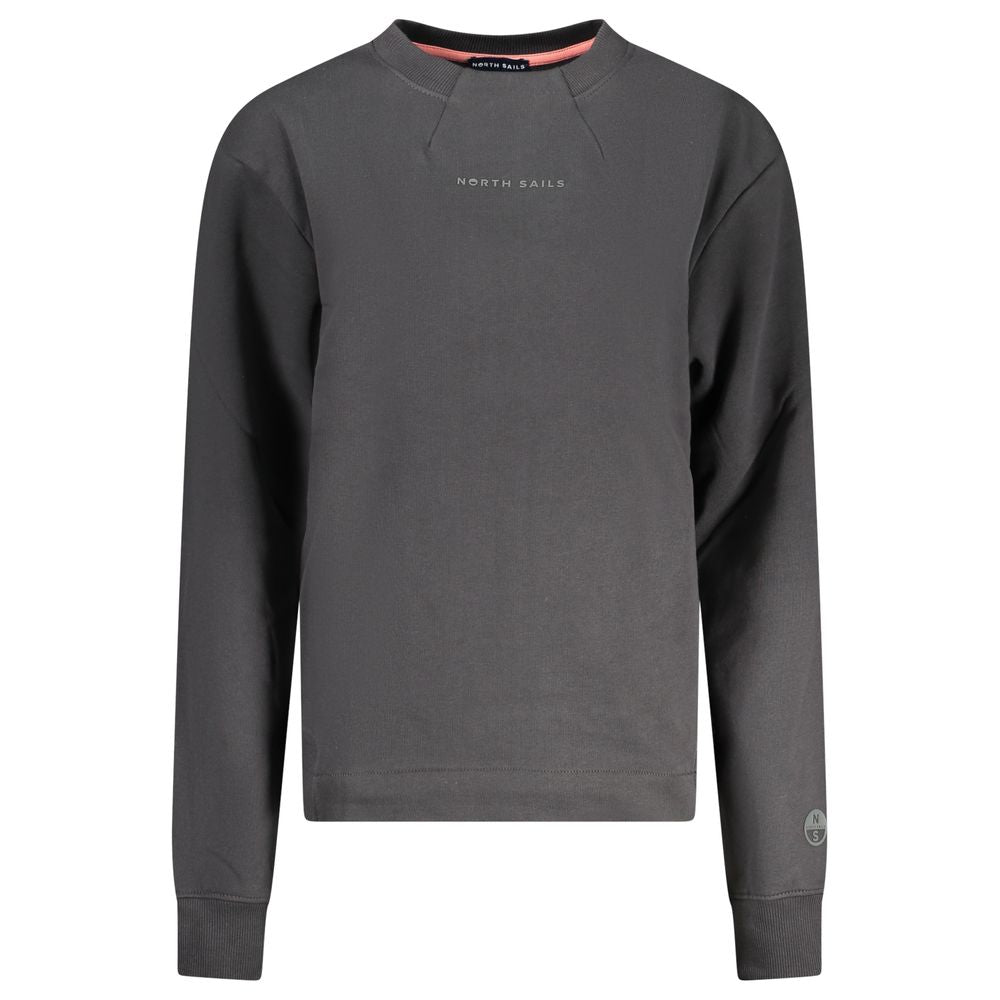Hooded Sweatshirt Hoodie by North Sails for women in cotton polyester black, gray & print features an avant-garde silhouette, showcasing a sophisticated hooded neckline and detail for a truly avant-garde finish.