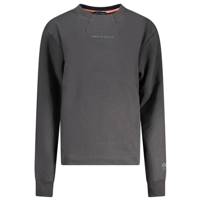 Hooded Sweatshirt Hoodie by North Sails for women in cotton polyester black, gray & print features an avant-garde silhouette, showcasing a sophisticated hooded neckline and detail for a truly avant-garde finish.