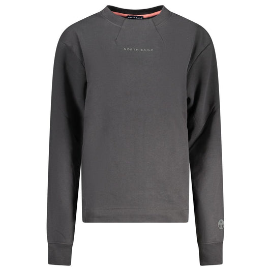 Hooded Sweatshirt Hoodie by North Sails for women in cotton polyester black, gray & print features an avant-garde silhouette, showcasing a sophisticated hooded neckline and detail for a truly avant-garde finish.
