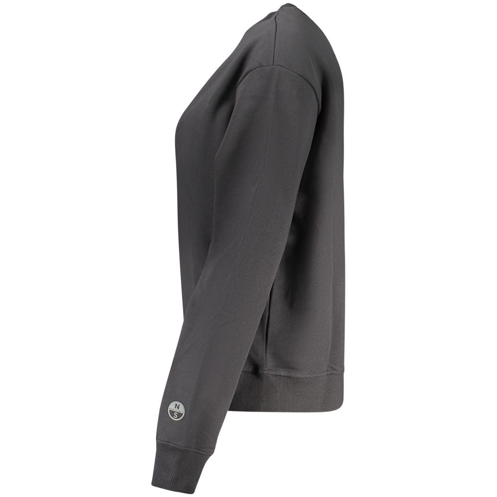 Hooded Sweatshirt Hoodie by North Sails for women in cotton polyester black, gray & print features an dramatic silhouette, showcasing a sophisticated and dramatic for a refined, modern aesthetic.