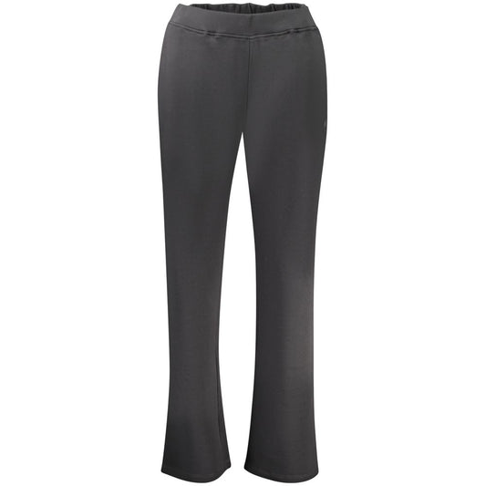 Joggers by North Sails for women in cotton black presents a tailored silhouette, showcasing a tailored wide and long cut with a refined for a truly tailored aesthetic.