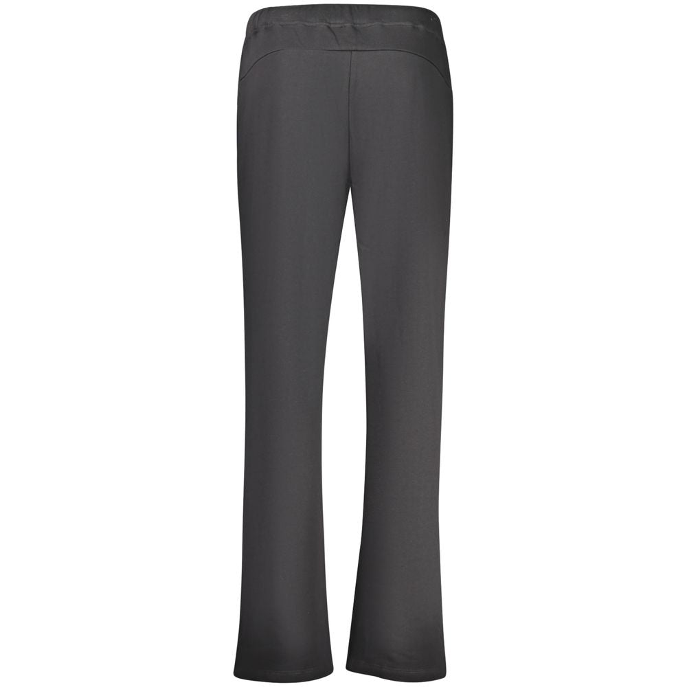 Joggers by North Sails for women in cotton black features an sartorial wide and long with a cut for a sartorial finish.