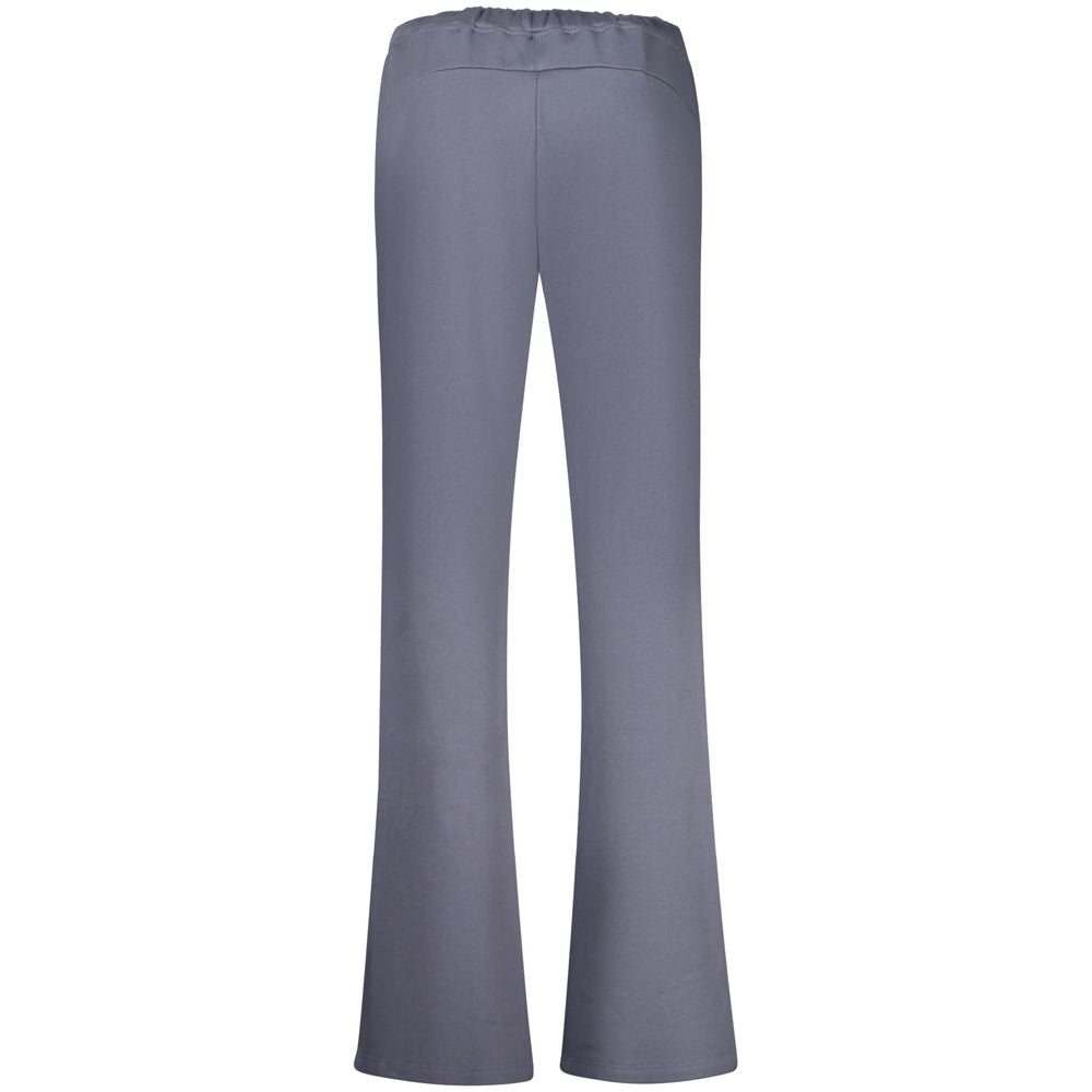 Trousers by North Sails for women in cotton blue features an sartorial silhouette, showcasing a precise athletic & wide and long with a sartorial for a refined look.