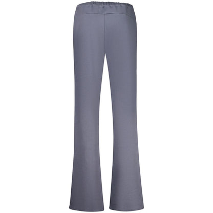 Trousers by North Sails for women in cotton blue features an sartorial silhouette, showcasing a precise athletic & wide and long with a sartorial for a refined look.