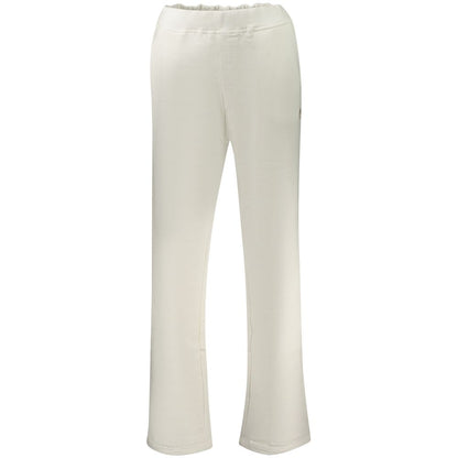 Joggers by North Sails for women in cotton white features an sartorial wide and long with a cut for a sartorial finish.