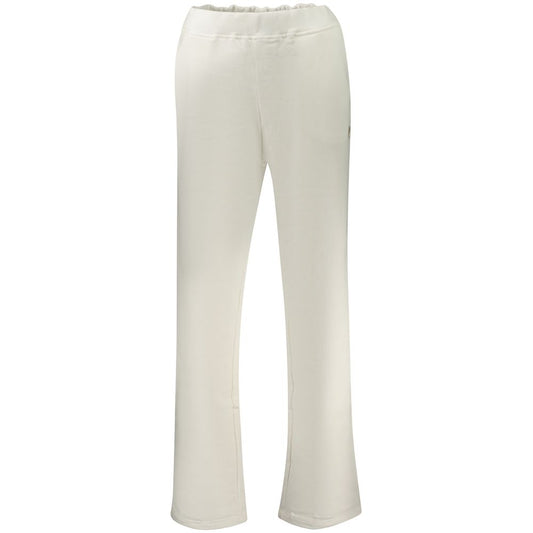 Joggers by North Sails for women in cotton white features an sartorial wide and long with a cut for a sartorial finish.