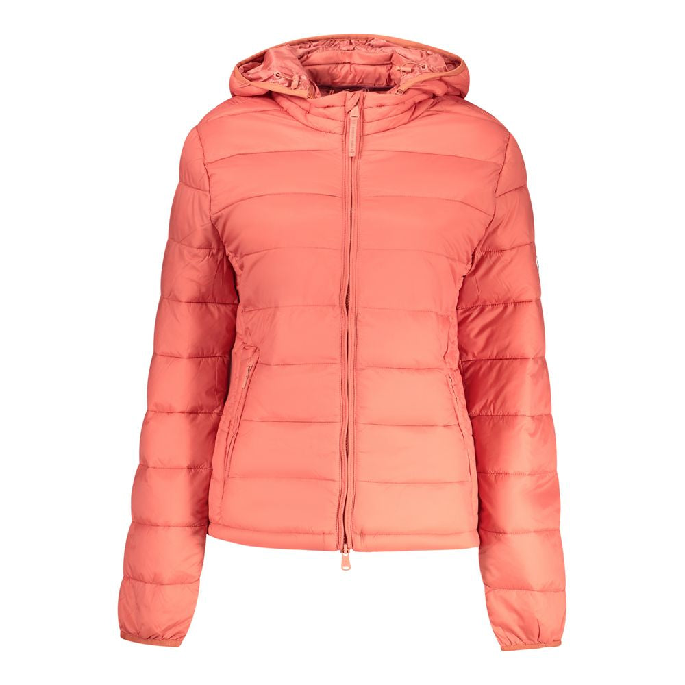 Hooded Windbreaker Jacket by North Sails for women in polyester red features an stylish silhouette, showcasing a sophisticated hooded neckline and performance-driven pockets, hooded, water-resistant & windproof for a premium, stylish look.