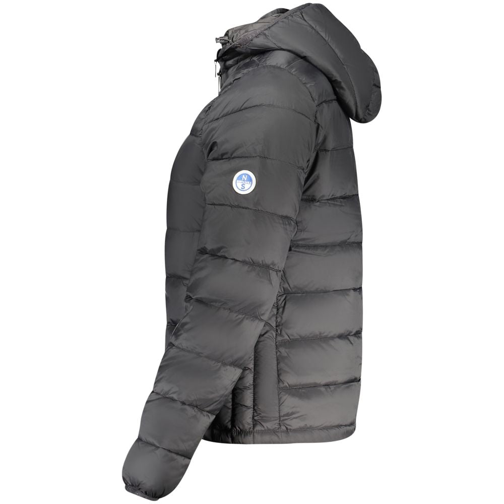 Hooded Windbreaker Jacket by North Sails for women in polyester black showcases a modern silhouette, integrating pockets, hooded & windproof and a modern for a sophisticated finish.