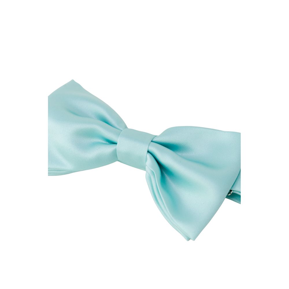 Necktie by Punto Sella Cravatte for men in silk natural & turquoise features a sun-drenched silhouette, showcasing the sun-drenched design of this Silk Necktie with a sun-drenched finish.