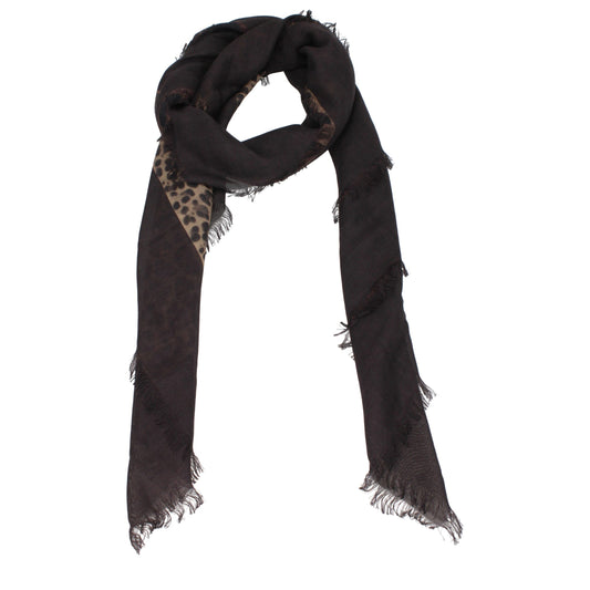 Scarf by Valentino Garavani for women in cashmere silk brown & print presents a effortlessly chic silhouette, artfully capturing the essence of the effortlessly chic Cashmere Silk Scarf design for a sophisticated look.