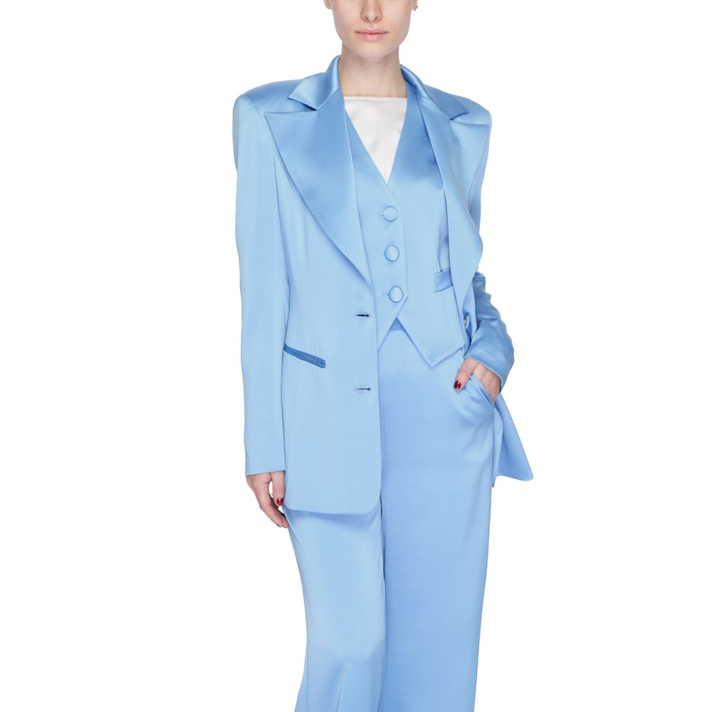 Silence Women's Stretch Polyester Blazer - Blue