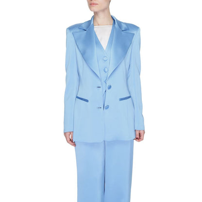 Silence Women's Stretch Polyester Blazer - Blue