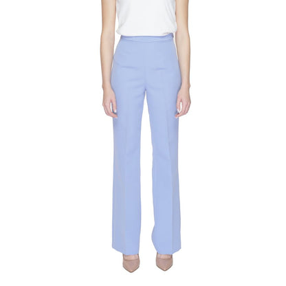 Trousers by Silence for women in stretch polyester purple features a sculptural silhouette, showcasing a sculptural wide and long with a sophisticated high rise for a sculptural finish.