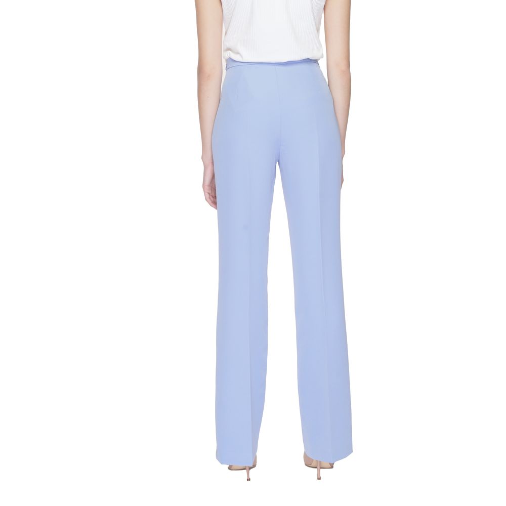 Trousers by Silence for women in stretch polyester purple features an on trend silhouette, showcasing a sophisticated wide with a long and high rise for an on trend finish.