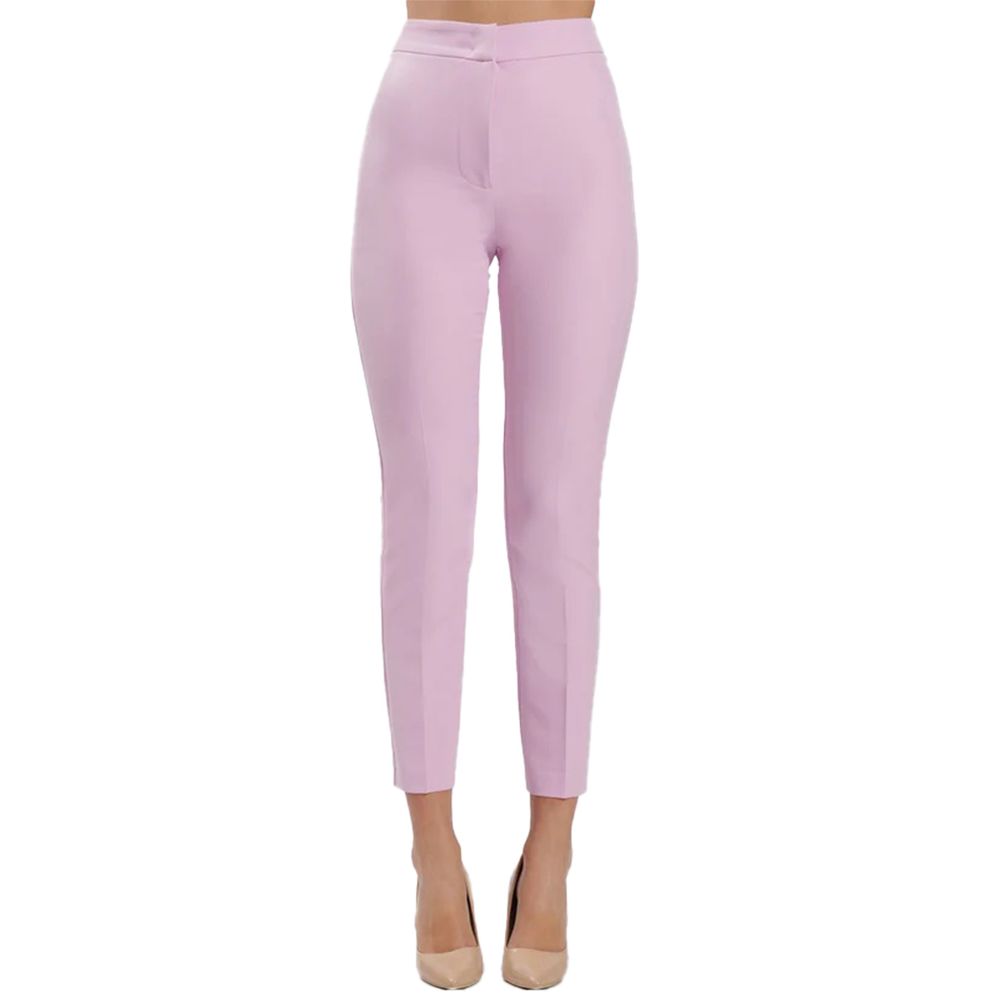 Pants by Silence for women in stretch polyester purple features a enduring silhouette, showcasing a enduring straight-leg & slim and long with a high rise for a premium, tailored aesthetic.