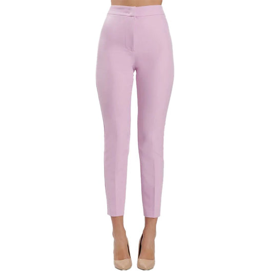 Pants by Silence for women in stretch polyester purple features a enduring silhouette, showcasing a enduring straight-leg & slim and long with a high rise for a premium, tailored aesthetic.