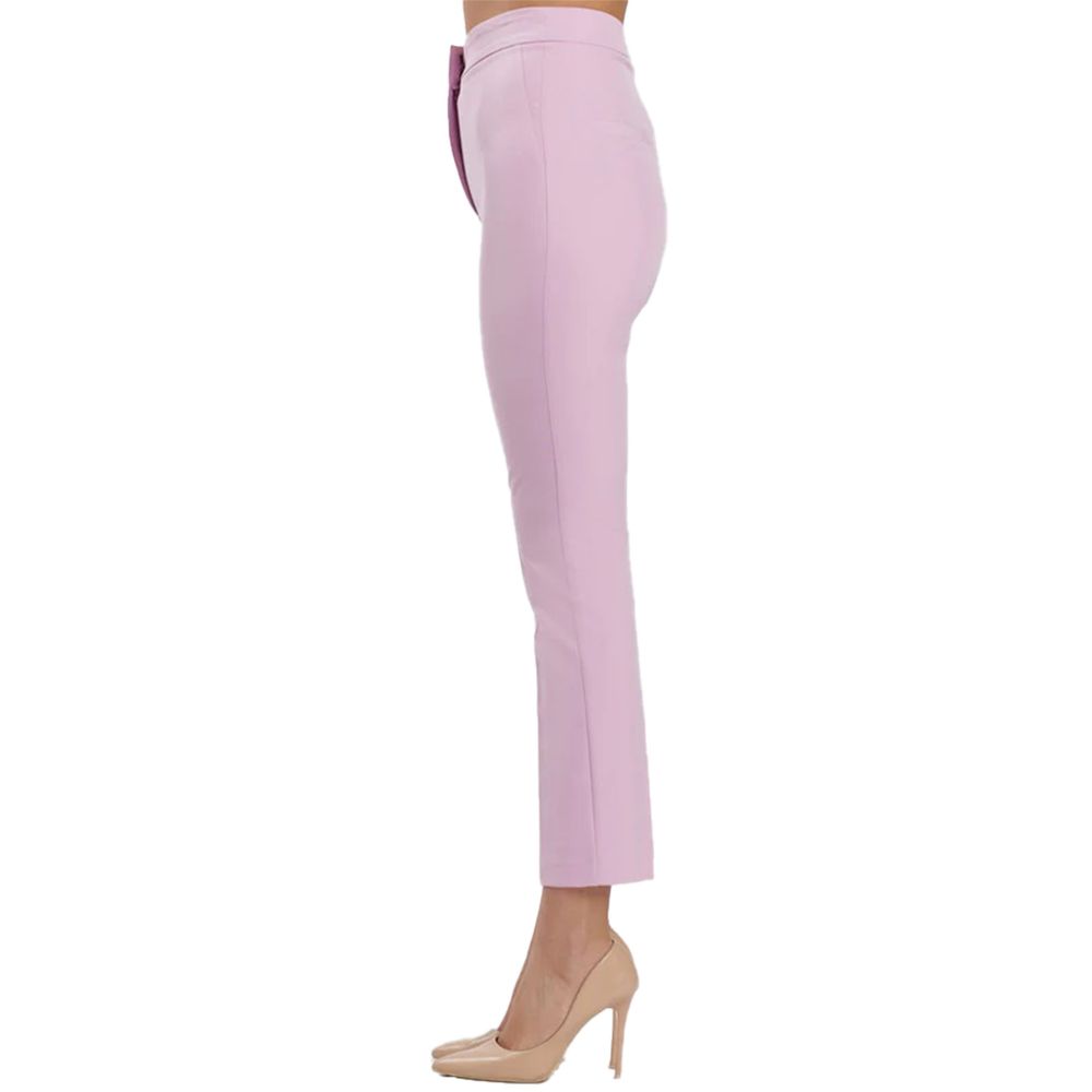 Pants by Silence for women in stretch polyester purple features an understated silhouette, showcasing a sophisticated straight-leg & slim and long with a refined high rise for an understated, polished aesthetic.