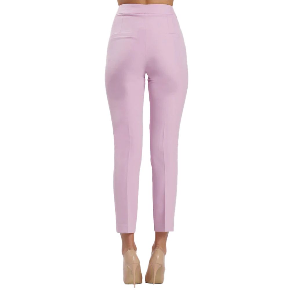 Pants by Silence for women in stretch polyester purple features an on trend silhouette with a high rise and straight-leg & slim cut in an elegant long for a sophisticated look.