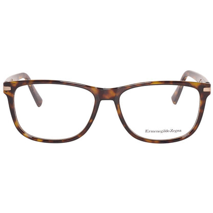 Eyeglasses Frames by Ermenegildo Zegna for men in brown features an refined silhouette, showcasing a sophisticated brown coloured frame and refined full-frame frame design for a refined look.