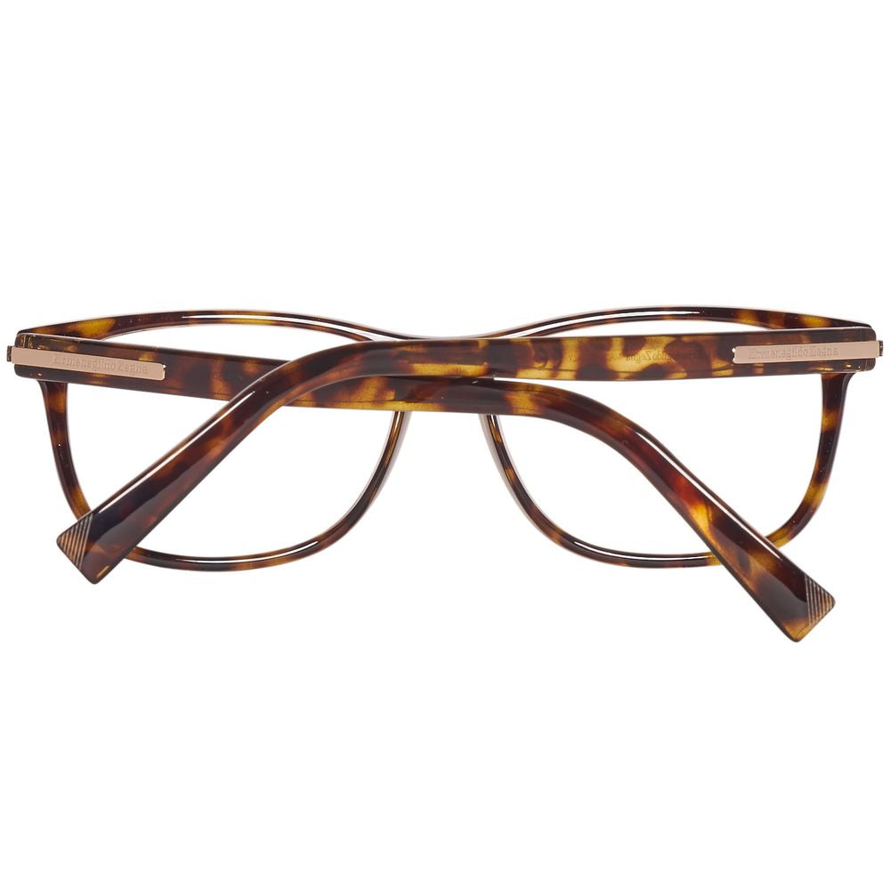 Eyeglasses Frames by Ermenegildo Zegna for men in brown showcases a refined full-frame frame design with a refined brown coloured frame finish for a refined and sophisticated look.