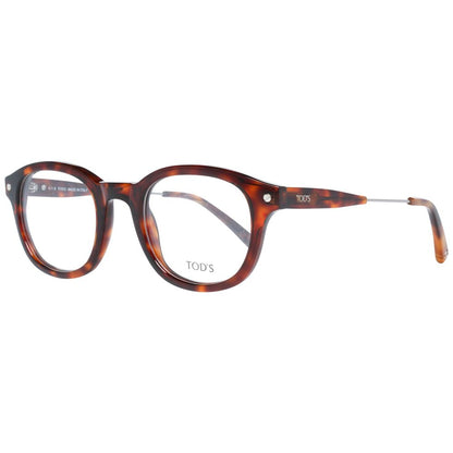Eyeglasses Frames by Tod's for unisex in plastic brown showcases a reflective silhouette, artfully incorporating a sophisticated brown coloured frame with a distinct full-frame frame design.