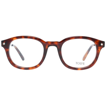Eyeglasses Frames by Tod's for unisex in plastic brown showcases a refined full-frame frame design with a refined brown coloured frame finish for a refined and sophisticated look.