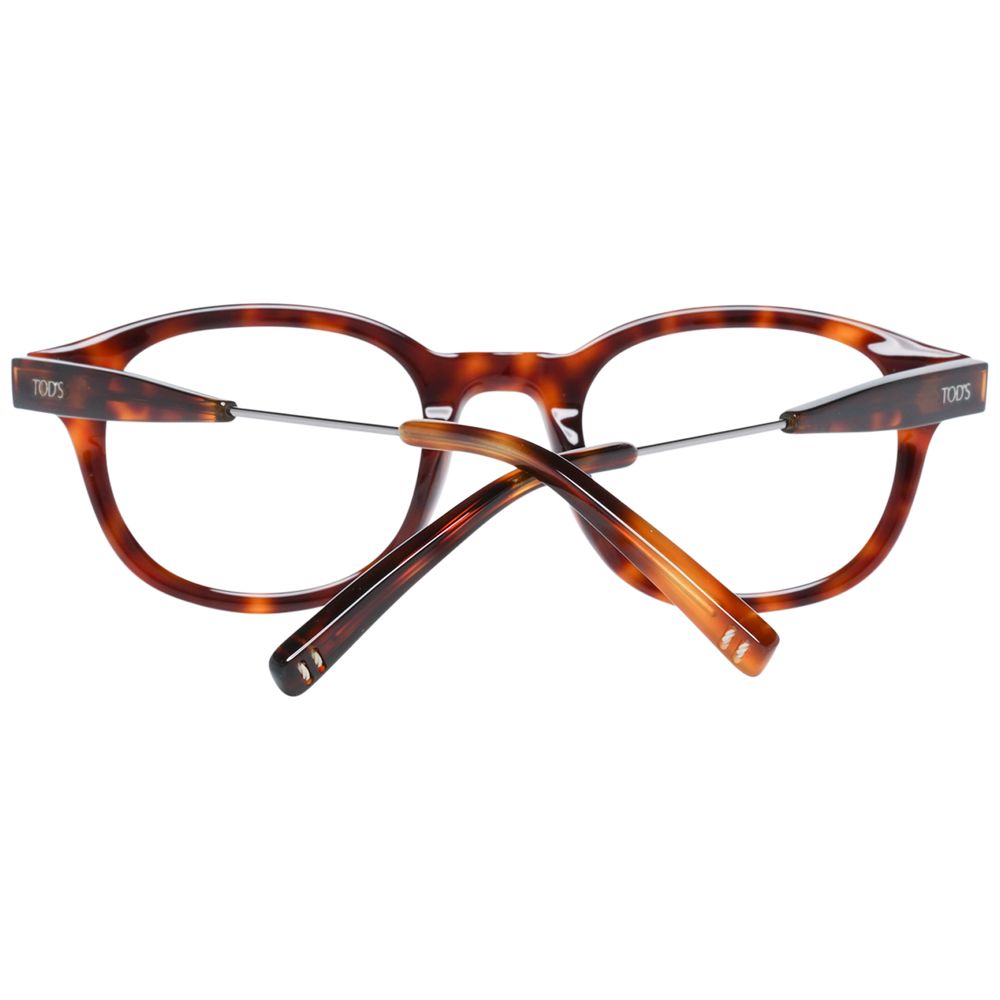 Eyeglasses Frames by Tod's for unisex in plastic brown features a refined silhouette, showcasing a refined brown coloured frame and full-frame frame design for a sophisticated, premium look.