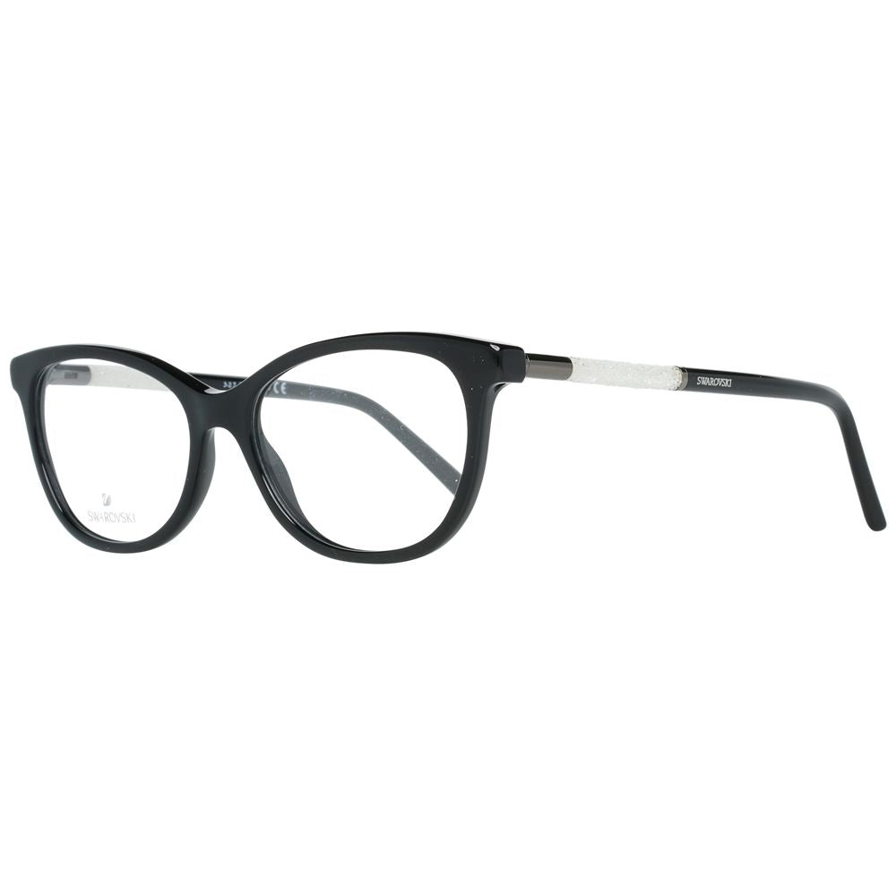 Eyeglasses Frames by Swarovski for women in metal black showcases a reflective silhouette, artfully incorporating a sophisticated black coloured frame with a distinct full-frame frame design.