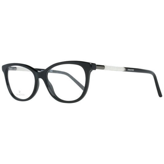 Eyeglasses Frames by Swarovski for women in metal black showcases a reflective silhouette, artfully incorporating a sophisticated black coloured frame with a distinct full-frame frame design.