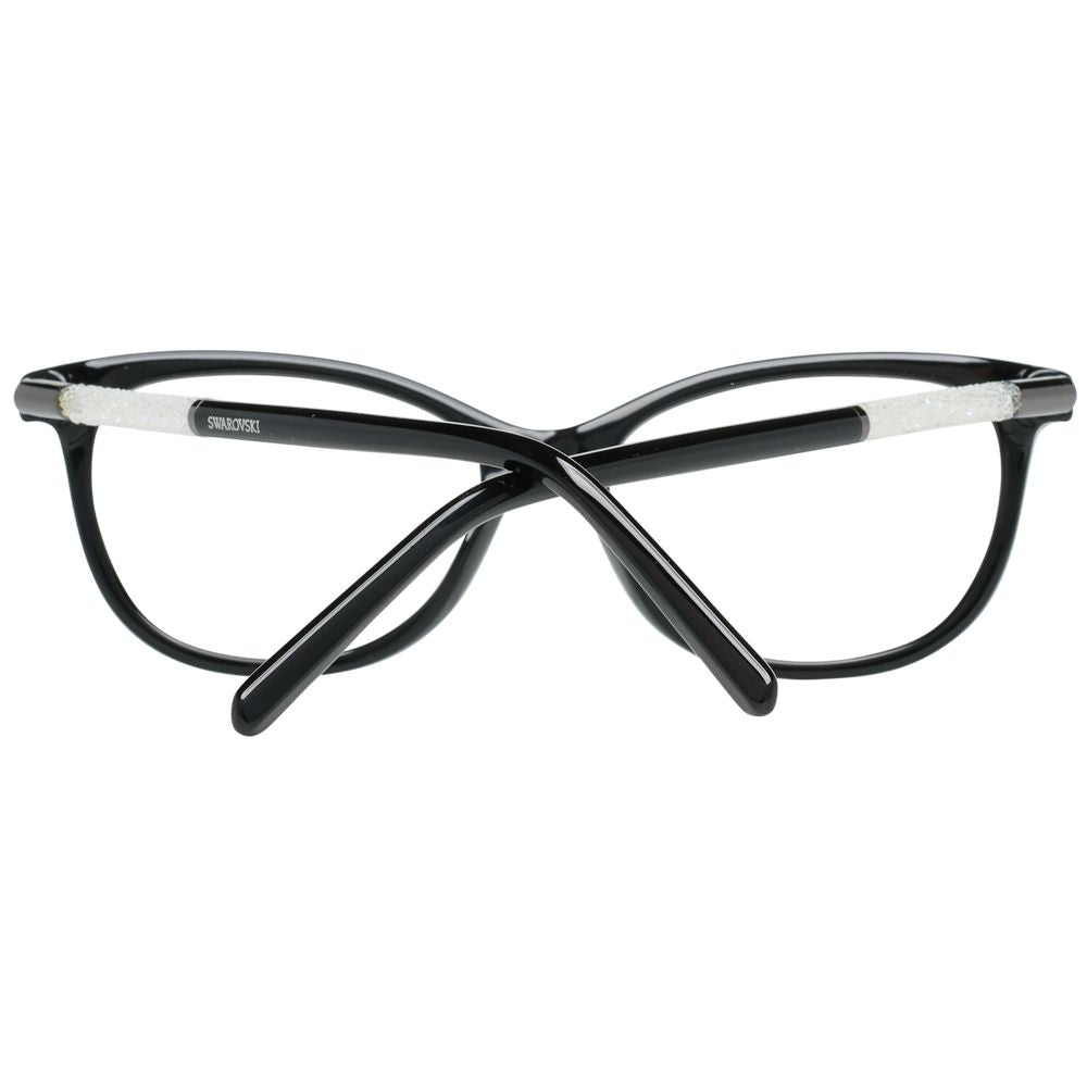 Eyeglasses Frames by Swarovski for women in metal black features an refined silhouette, showcasing the refined black coloured frame and sophisticated full-frame frame design.