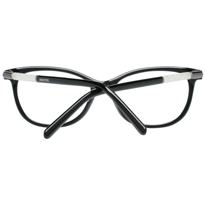 Eyeglasses Frames by Swarovski for women in metal black features an refined silhouette, showcasing the refined black coloured frame and sophisticated full-frame frame design.