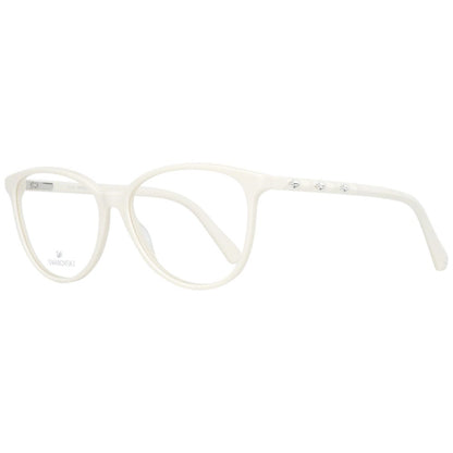 Eyeglasses Frames by Swarovski for women in plastic cream showcases a refined full-frame frame design with a refined cream coloured frame finish for a refined and sophisticated look.
