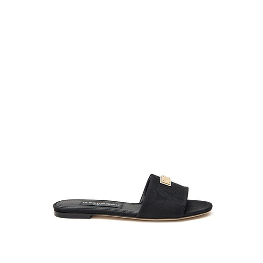 Slider Slippers from Dolce & Gabbana for women in cotton polyester & viscose black, gold & jacquard features a dynamic design from the Women's Cotton Polyester & Viscose Slider Slippers collection, highlighting a with a and functional .