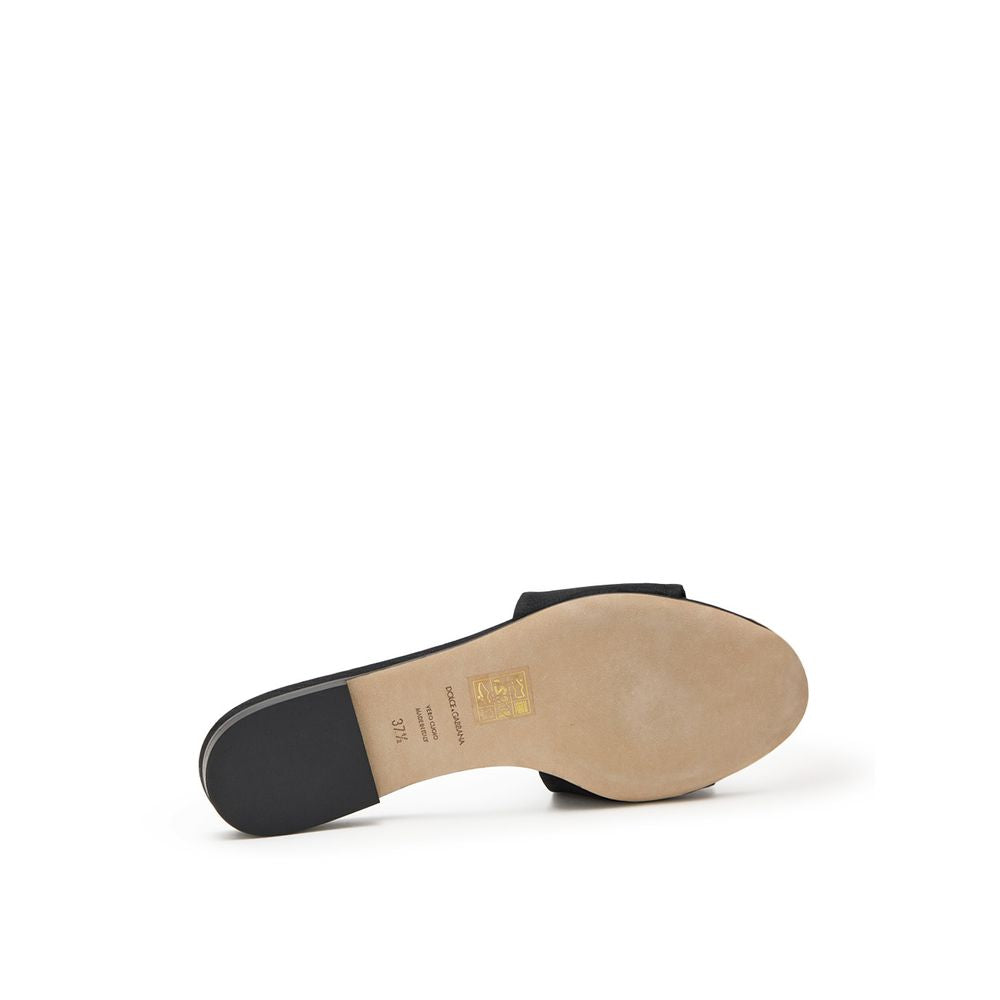 Slider Slippers by Dolce & Gabbana for women in cotton polyester & viscose black, gold & jacquard features an effortless chic silhouette from the Women's Cotton Polyester & Viscose Slider Slippers collection, showcasing a and effortless chic .