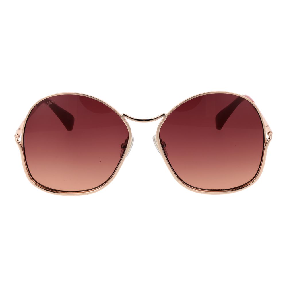 Max Mara Butterfly Gradient Dark-Tint Metal Sunglasses - Rose Gold