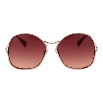 Max Mara Butterfly Gradient Dark-Tint Metal Sunglasses - Rose Gold