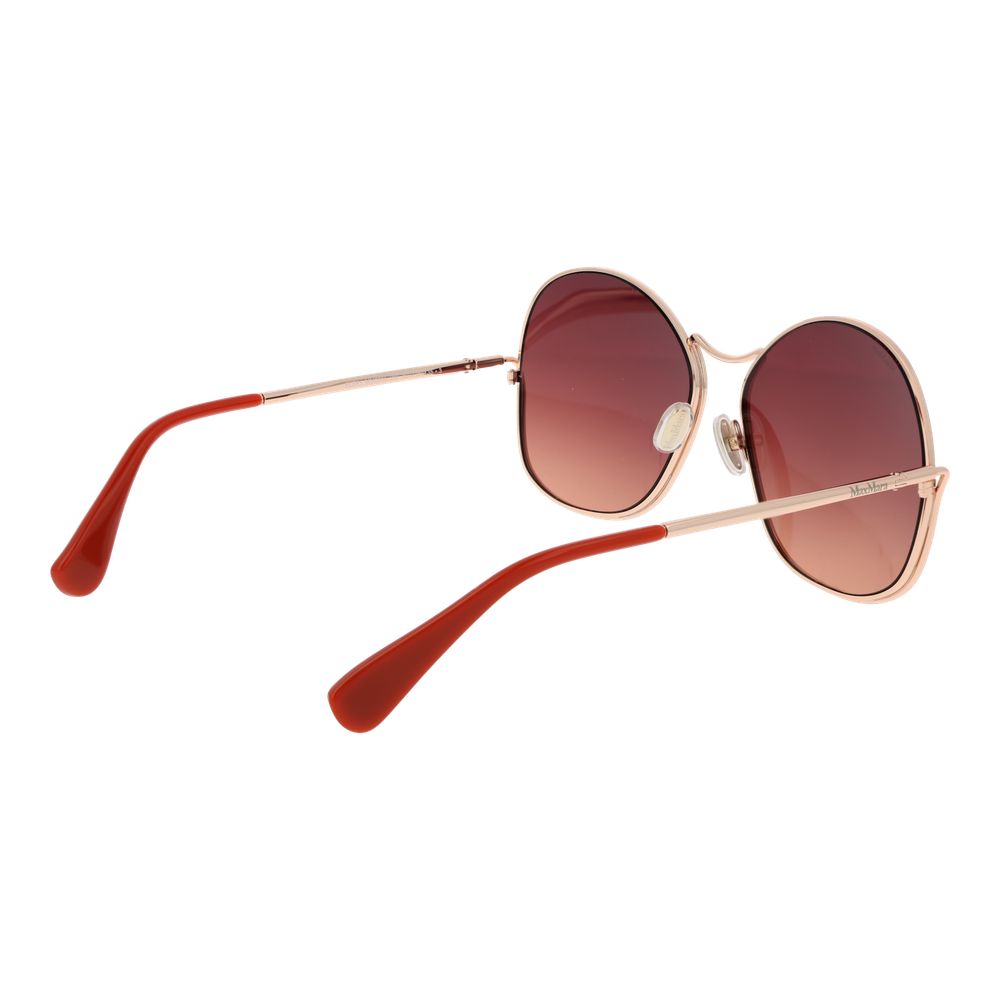 Max Mara Butterfly Gradient Dark-Tint Metal Sunglasses - Rose Gold